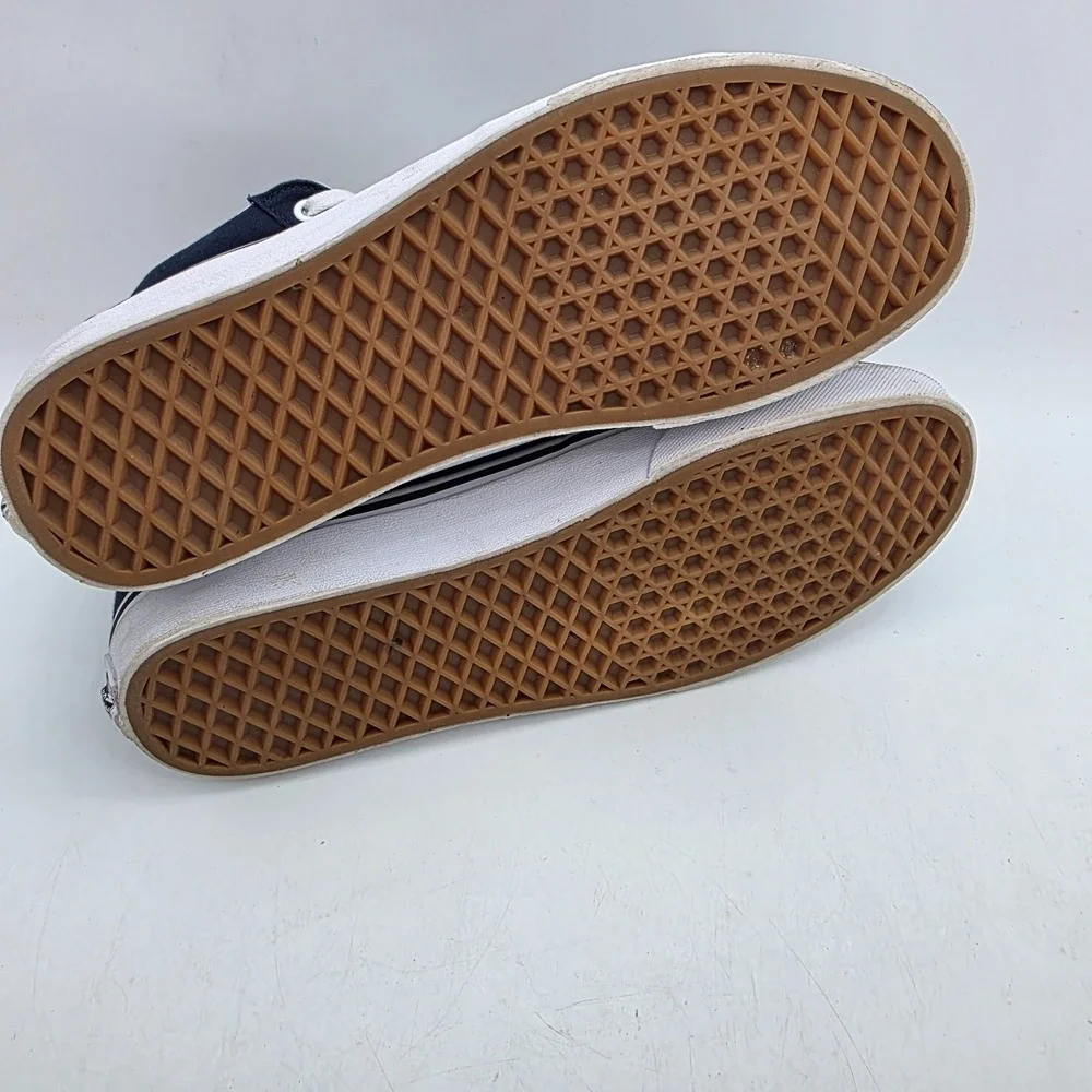 Vans Off The Wall Sk8-Hi Canvas Sneakers Navy/white Men 9 Women 10.5 Very Good